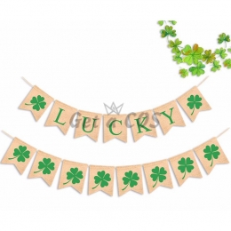 Holiday Decor Four Leaf Grass Pull The Flag