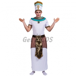 Men Halloween Costumes Egyptian Pharaoh Clothes