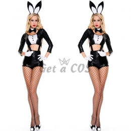 Sexy Halloween Costumes Strap Bunny Suit