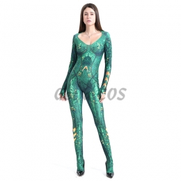 Women Halloween Costumes Sea Queen Mera Bodysuit