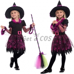 Girls Witch Costume Spider Web Yarn