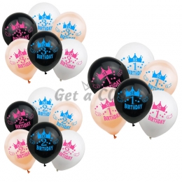 Birthday Balloons 1 To 3 Years Old Digital Printing