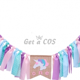 Birthdays Decoration Unicorn Pull The Flag