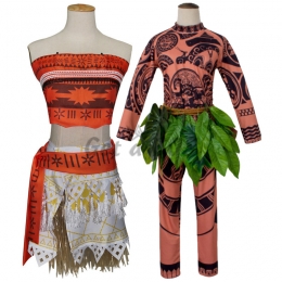 Women Halloween Costumes Moana Cos Suit