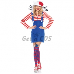 Cat Halloween Costumes Cute Stripe Skirt