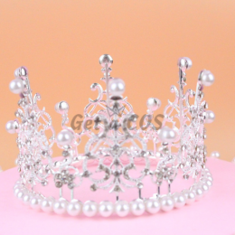 Birthdays Decoration Lace Pearl Crown