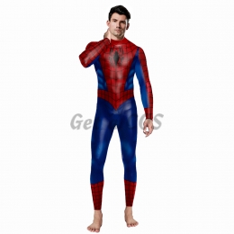 Men Halloween Costumes Skinny Spiderman Print