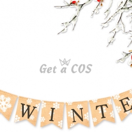 Christmas Decorations Winter Snowflakes Pull The Flag