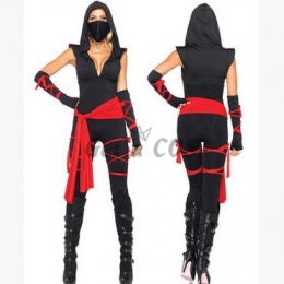 Women Halloween Costumes Masked Ninja Game Uniform