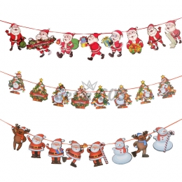 Christmas Decorations Cartoon Bunting
