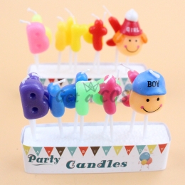Birthdays Decoration Cartoon Child Candle