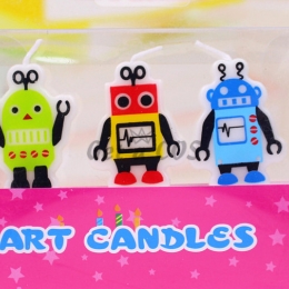 Birthdays Decoration Robot Smokeless Candle