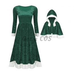 Christmas Costumes For Women Hooded Cape Dress