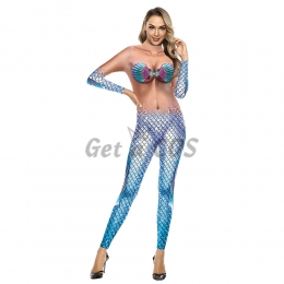 Sexy Halloween Costumes Mermaid Jumpsuit