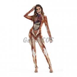 Scary Halloween Costumes Body Structure Jumpsuit
