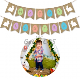 Easter Decorations Rabbit Carrot Pull The Flag