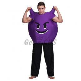 Adults Halloween Costumes Devil Emoji Shape