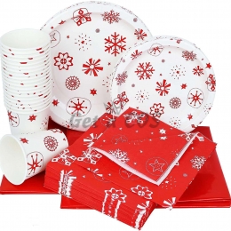 Christmas Decorations Snowflake Pattern Tableware