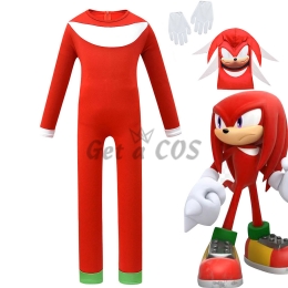 Anime Costumes Red Sonic the Hedgehog Jumpsuit
