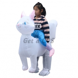 Inflatable Costumes White Riding Child Cat