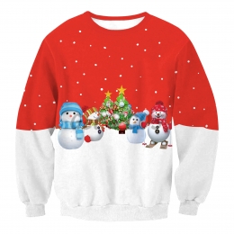 Women Halloween Costumes Christmas Snowman Sweatshirt