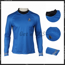 Movie Character Costumes Captain Kirk Blue - Customized