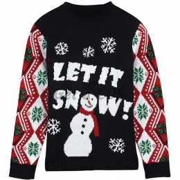 Christmas Sweater Cute Snowman Pattern