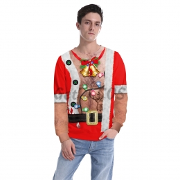 Men Halloween Costumes 3D Chest Hair Christmas