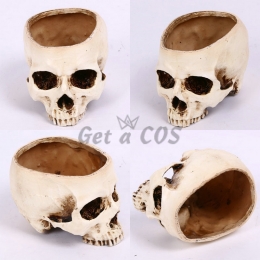 Halloween Supplies Light Skull Flower Pot