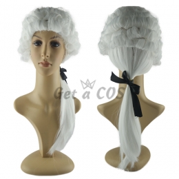 Halloween Wigs Judge Lawyer Shape