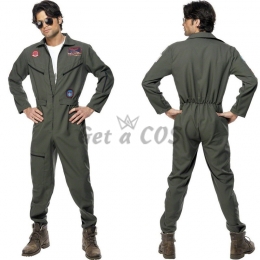 Men Police Halloween Costumes Jumpsuit Firefighter Uniform