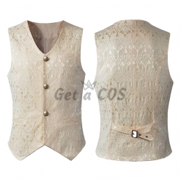 Men Halloween Costumes Medieval Retro Short Vest