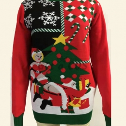 Christmas Sweater Santa Claus Print