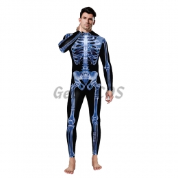 Men Halloween Costumes Perspective Skeleton
