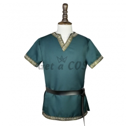 Men Halloween Costumes Medieval V-neck Top