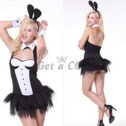 Halloween Costumes Naked Back Bunny Girl Suit