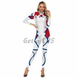 Women Halloween Costumes Overwatch D.VA White Print