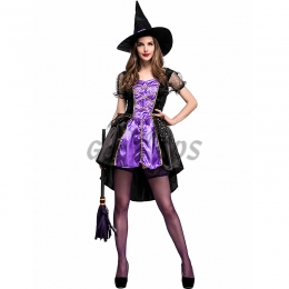 Purple Tuxedo Women Witch Costume