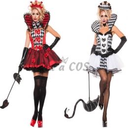 Women Halloween Costumes Queen Poker Suit