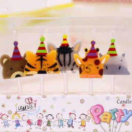 Birthdays Decoration Cute Animal Candle