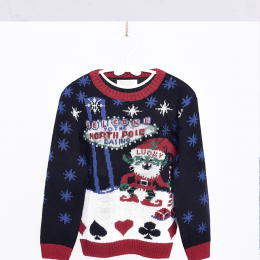 Christmas Sweater Green Santa Claus