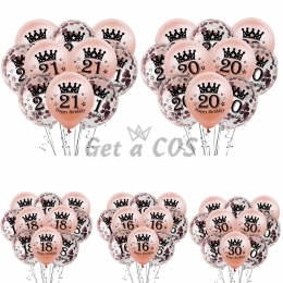 Birthdays Decoration Rose Gold Confetti Balloon