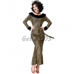 Sexy Mermaid Leopard Cat Dress Adult Costume