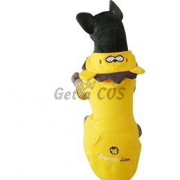 Pet Halloween Costumes Yellow Lion Sweater