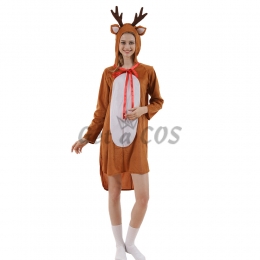 Women Halloween Costumes Christmas Elk Dress