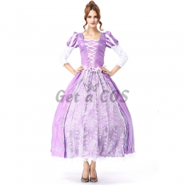 Women Renaissance Costumes Court Purple Princess Dress
