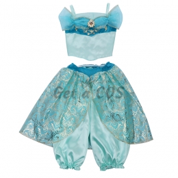 Aladdin Princess Jasmine Kids Costume with Emblem
