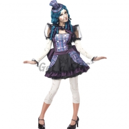 Women Halloween Costumes Blue Clown Pettiskirt