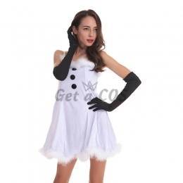Women Halloween Costumes White Snowman Christmas