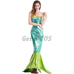 Women Sexy Halloween Costumes Mermaid Tube Top Dress